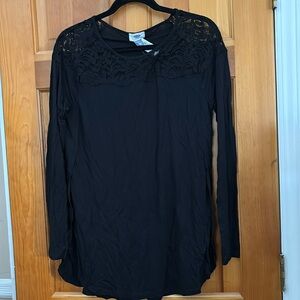 Old Navy Black Lace Tunic Top